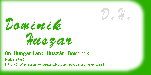 dominik huszar business card